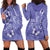 Polynesia Stomach Cancer Awareness Hoodie Dress Periwinkle Ribbon Brave Strong!