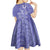 Polynesia Stomach Cancer Awareness Kid Short Sleeve Dress Periwinkle Ribbon Brave Strong!