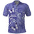 Polynesia Stomach Cancer Awareness Polo Shirt Periwinkle Ribbon Brave Strong!