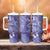 Polynesia Stomach Cancer Awareness Tumbler With Handle Periwinkle Ribbon Brave Strong!