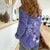 Polynesia Stomach Cancer Awareness Women Casual Shirt Periwinkle Ribbon Brave Strong!