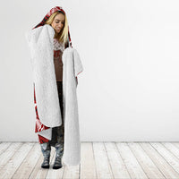 Malo e lelei Tonga Hooded Blanket Tongan Ngatu Pattern Red Version LT14 - Polynesian Pride