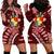 Malo e lelei Tonga Hoodie Dress Tongan Ngatu Pattern Red Version LT14 - Polynesian Pride