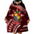 Malo e lelei Tonga Wearable Blanket Hoodie Tongan Ngatu Pattern Red Version LT14 - Polynesian Pride