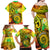 Halo Vanuatu Family Matching Off Shoulder Maxi Dress and Hawaiian Shirt Sand Drawing Turtle Polynesian Tropical Flowers LT14 - Polynesian Pride