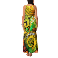 Halo Vanuatu Family Matching Tank Maxi Dress and Hawaiian Shirt Sand Drawing Turtle Polynesian Tropical Flowers LT14 - Polynesian Pride
