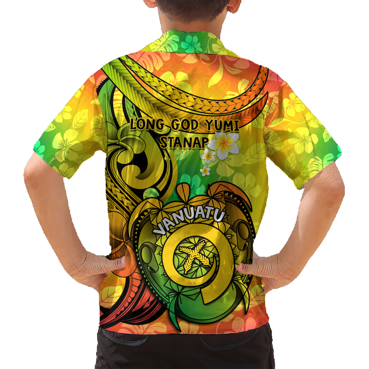 Halo Vanuatu Hawaiian Shirt Sand Drawing Turtle Polynesian Tropical Flowers LT14 - Polynesian Pride