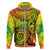 Halo Vanuatu Hoodie Sand Drawing Turtle Polynesian Tropical Flowers LT14 Zip Hoodie Reggae - Polynesian Pride