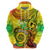 Halo Vanuatu Hoodie Sand Drawing Turtle Polynesian Tropical Flowers LT14 - Polynesian Pride