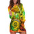 Halo Vanuatu Hoodie Dress Sand Drawing Turtle Polynesian Tropical Flowers LT14 Reggae - Polynesian Pride