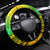 Halo Vanuatu Steering Wheel Cover Sand Drawing Turtle Polynesian Tropical Flowers LT14 Universal Fit Reggae - Polynesian Pride