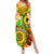 Halo Vanuatu Summer Maxi Dress Sand Drawing Turtle Polynesian Tropical Flowers LT14 Women Reggae - Polynesian Pride