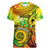 Halo Vanuatu Women V Neck T Shirt Sand Drawing Turtle Polynesian Tropical Flowers LT14 Female Reggae - Polynesian Pride