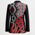 New Zealand Blazer Aotearoa Kowhaiwhai Mix Taniko Art - Red - Polynesian Pride