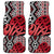 New Zealand Car Mats Aotearoa Kowhaiwhai Mix Taniko Art - Red