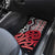 New Zealand Car Mats Aotearoa Kowhaiwhai Mix Taniko Art - Red