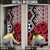 New Zealand Door Cover Aotearoa Kowhaiwhai Mix Taniko Art - Red - Polynesian Pride