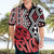 New Zealand Hawaiian Shirt Aotearoa Kowhaiwhai Mix Taniko Art - Red