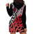 New Zealand Hoodie Dress Aotearoa Kowhaiwhai Mix Taniko Art - Red