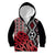 New Zealand Kid Hoodie Aotearoa Kowhaiwhai Mix Taniko Art - Red