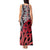 New Zealand Tank Maxi Dress Aotearoa Kowhaiwhai Mix Taniko Art - Red