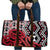 New Zealand Travel Bag Aotearoa Kowhaiwhai Mix Taniko Art - Red - Polynesian Pride