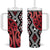 New Zealand Tumbler With Handle Aotearoa Kowhaiwhai Mix Taniko Art - Red LT14