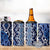 New Zealand 4 in 1 Can Cooler Tumbler Aotearoa Kowhaiwhai Mix Taniko Art - Blue LT14