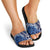 New Zealand Slide Sandals Aotearoa Kowhaiwhai Mix Taniko Art - Blue - Polynesian Pride