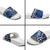 New Zealand Slide Sandals Aotearoa Kowhaiwhai Mix Taniko Art - Blue - Polynesian Pride