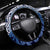 New Zealand Steering Wheel Cover Aotearoa Kowhaiwhai Mix Taniko Art - Blue