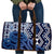 New Zealand Travel Bag Aotearoa Kowhaiwhai Mix Taniko Art - Blue - Polynesian Pride