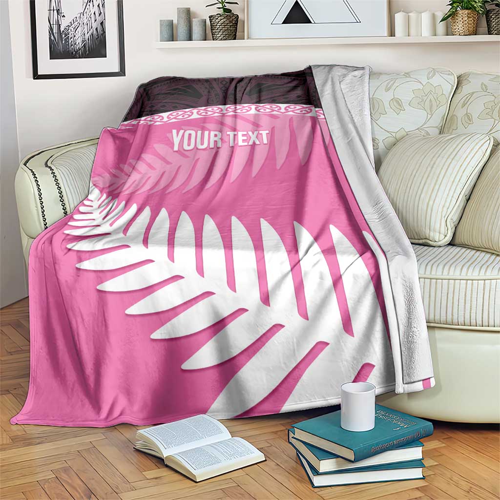 Custom New Zealand Aotearoa Cricket Blanket Go White Silver Fern