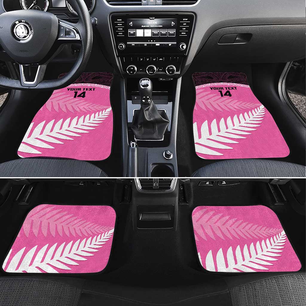 Custom New Zealand Aotearoa Cricket Car Mats Go White Silver Fern