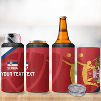 Custom Serbia Volleyball 4 in 1 Can Cooler Tumbler 2025 Go Champions
