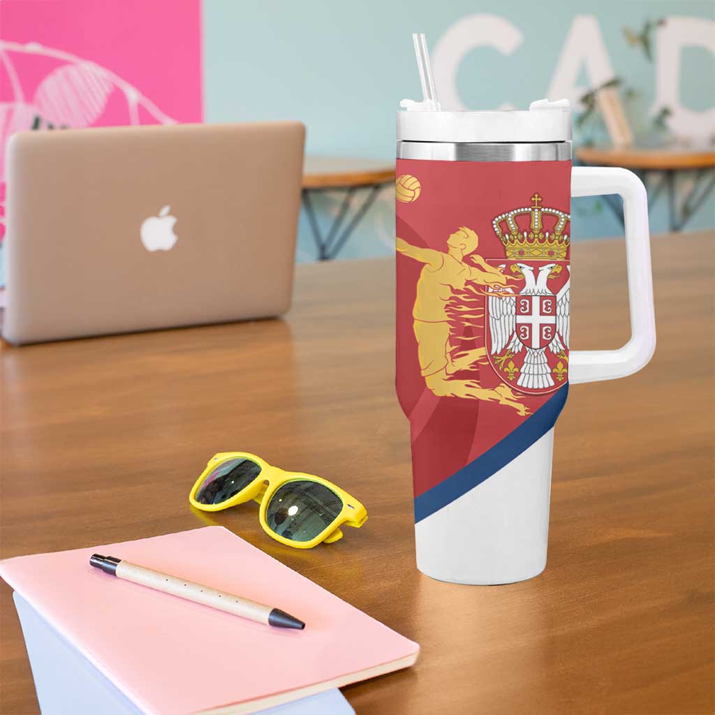Custom Serbia Volleyball Tumbler With Handle 2025 Go Champions