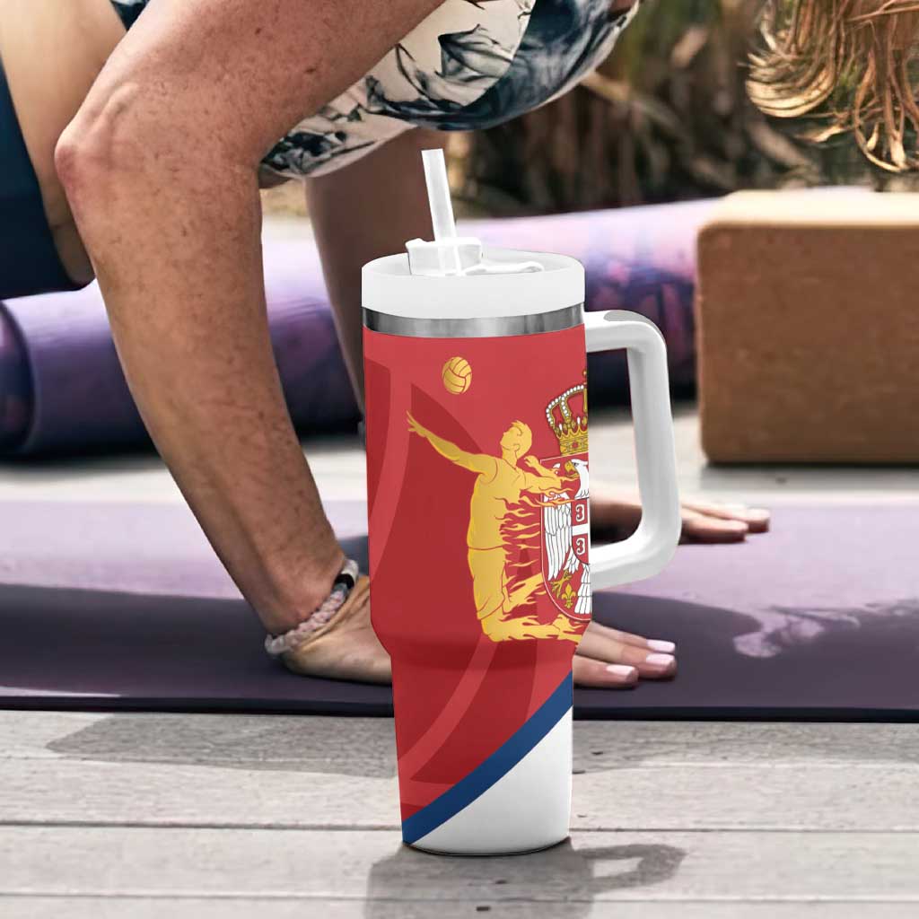 Custom Serbia Volleyball Tumbler With Handle 2025 Go Champions