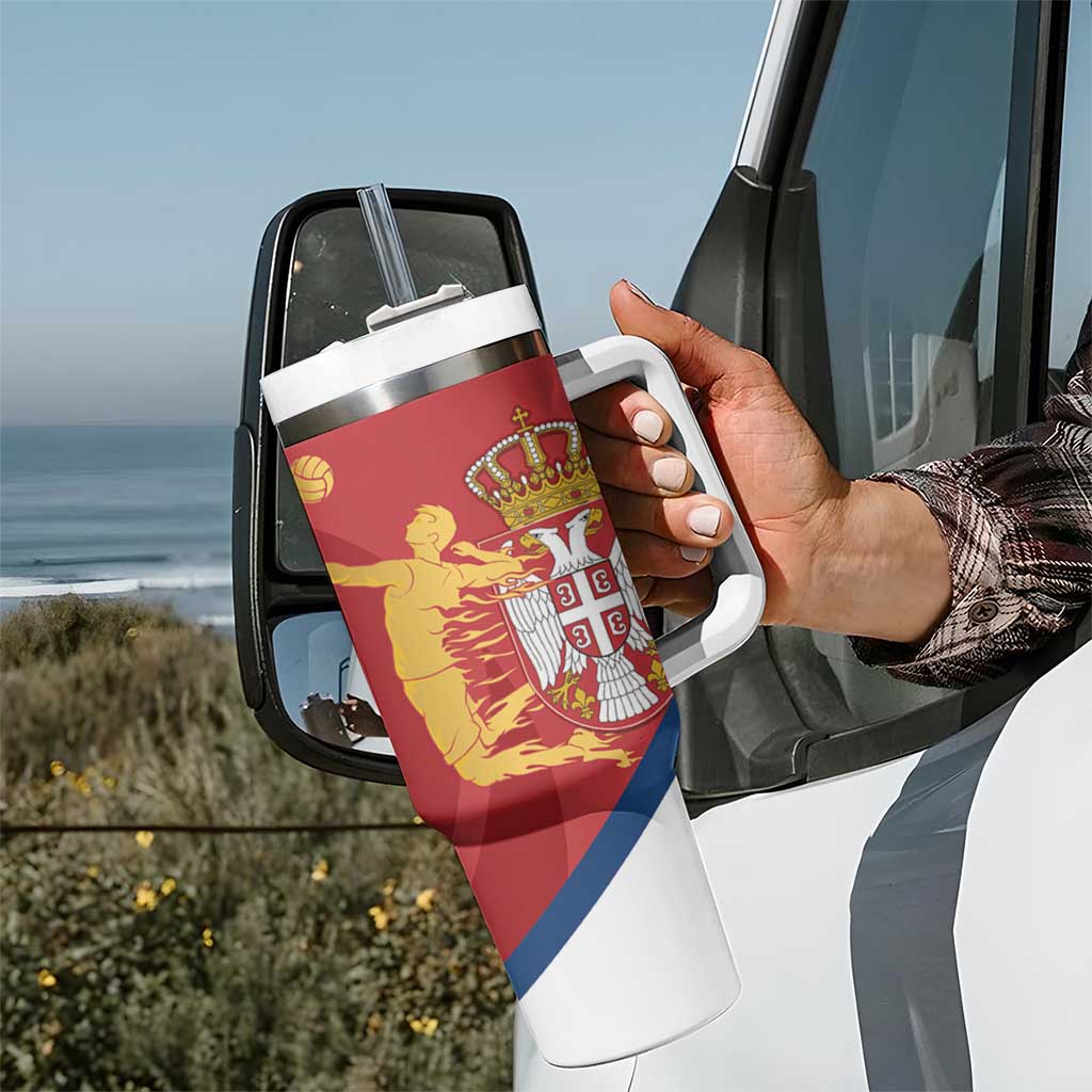 Custom Serbia Volleyball Tumbler With Handle 2025 Go Champions