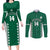 Custom Hawaii Volleyball Couples Matching Long Sleeve Bodycon Dress and Long Sleeve Button Shirt Hawaiian Kakau Pattern