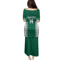 Custom Hawaii Volleyball Family Matching Puletasi and Hawaiian Shirt Hawaiian Kakau Pattern