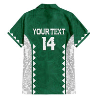 Custom Hawaii Volleyball Family Matching Short Sleeve Bodycon Dress and Hawaiian Shirt Hawaiian Kakau Pattern