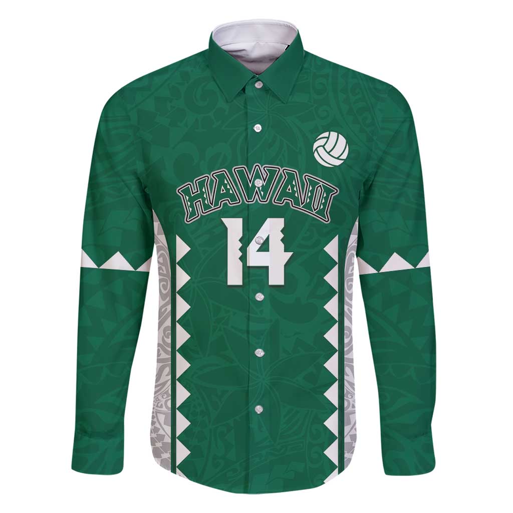 Custom Hawaii Volleyball Family Matching Tank Maxi Dress and Hawaiian Shirt Hawaiian Kakau Pattern