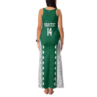 Custom Hawaii Volleyball Family Matching Tank Maxi Dress and Hawaiian Shirt Hawaiian Kakau Pattern