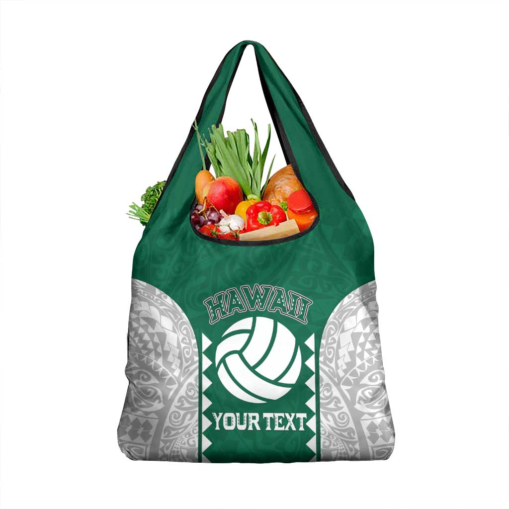 Custom Hawaii Volleyball Grocery Bag Hawaiian Kakau Pattern