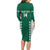 Custom Hawaii Volleyball Long Sleeve Bodycon Dress Hawaiian Kakau Pattern