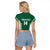 Custom Hawaii Volleyball Raglan Cropped T Shirt Hawaiian Kakau Pattern