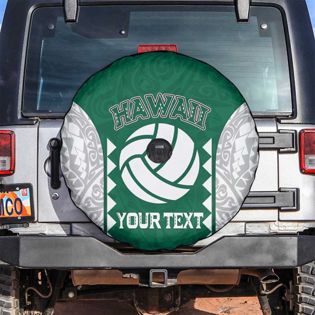 Custom Hawaii Volleyball Spare Tire Cover Hawaiian Kakau Pattern