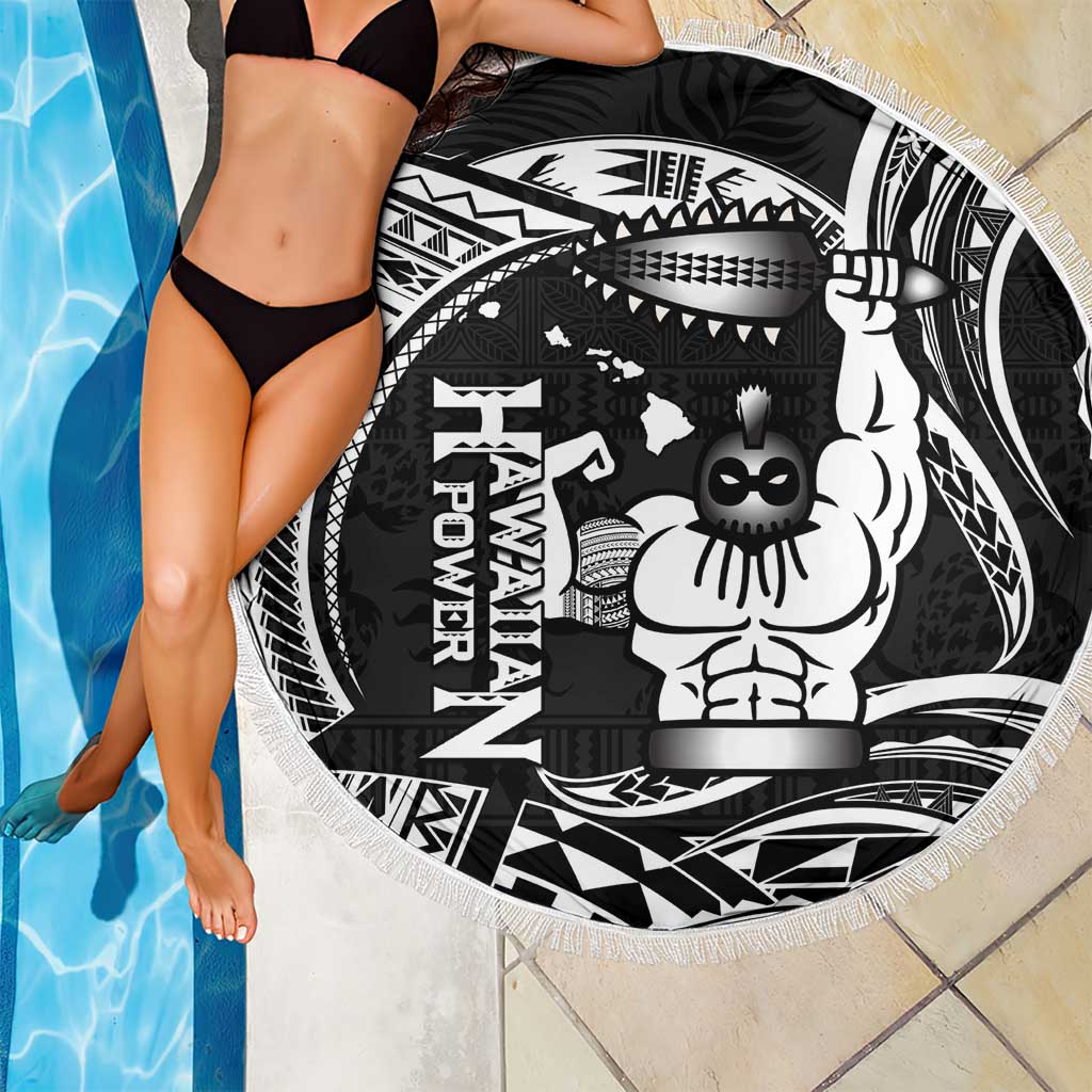 Black Hawaii Ikaika Warrior Beach Blanket Hawaiian Power