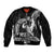 Black Hawaii Ikaika Warrior Bomber Jacket Hawaiian Power