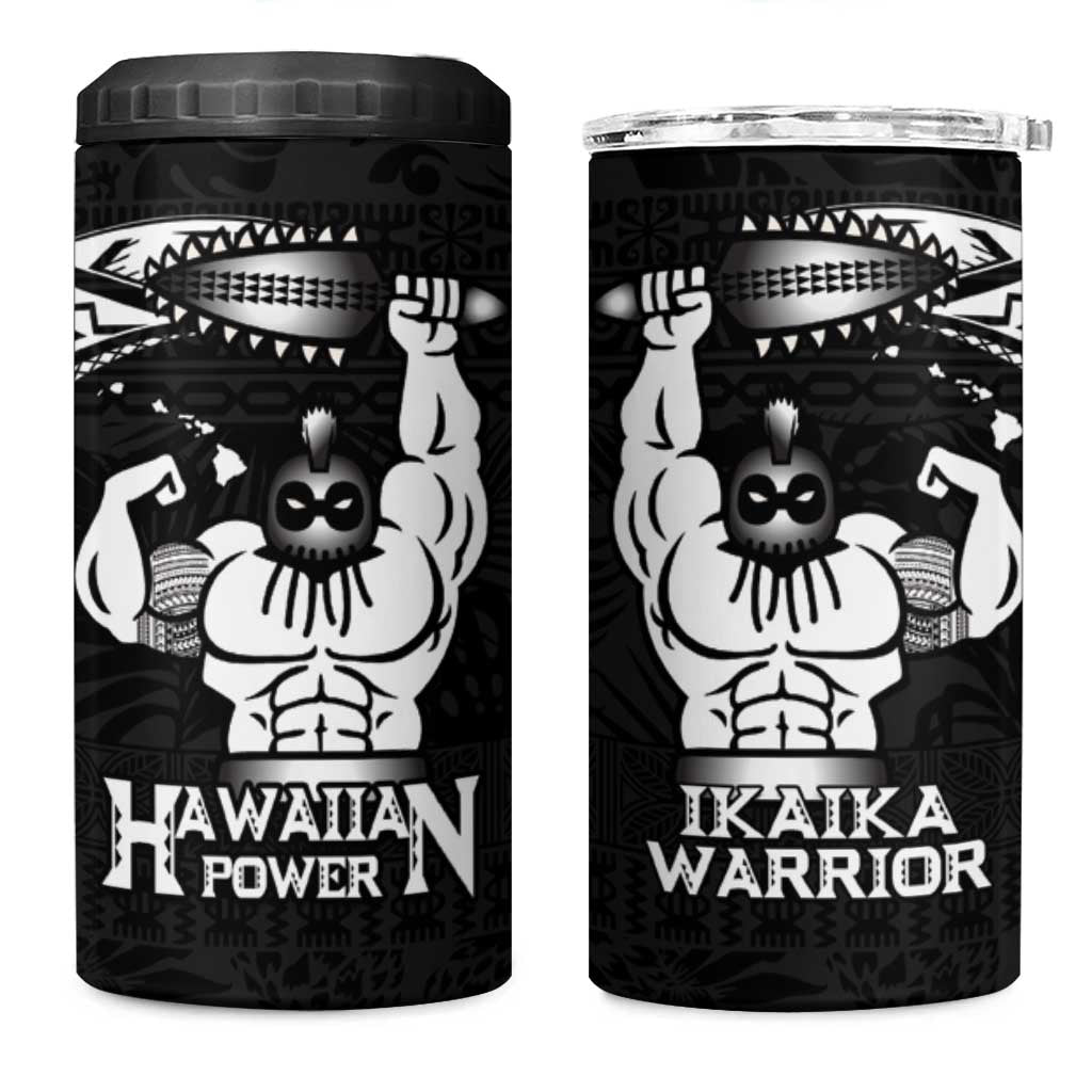 Black Hawaii Ikaika Warrior 4 in 1 Can Cooler Tumbler Hawaiian Power